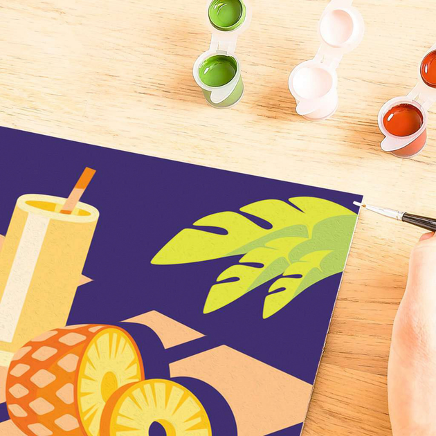Malowanie po numerach Ravensburger Creart Moktajl ananas (4005556255603) - obraz 3