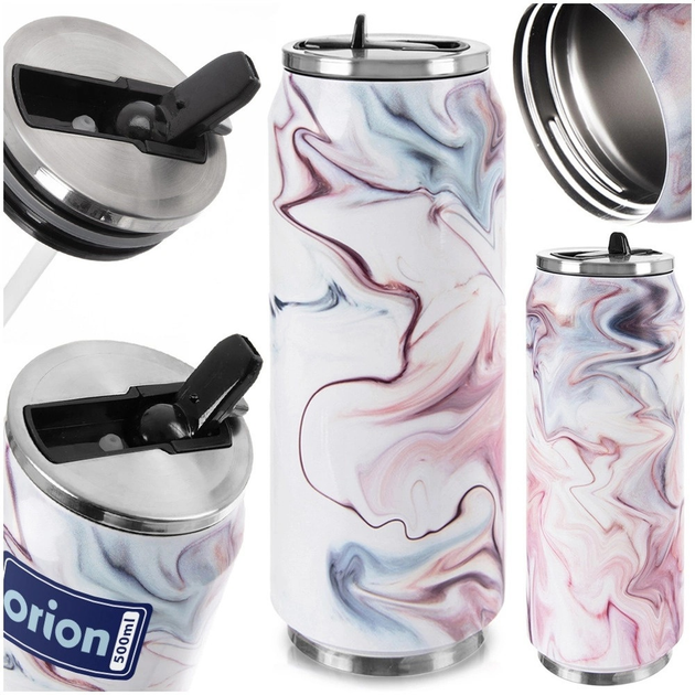 Kubek termiczny puszka Orion Wielokolorowy 500 ml (8592381217099) - obraz 5