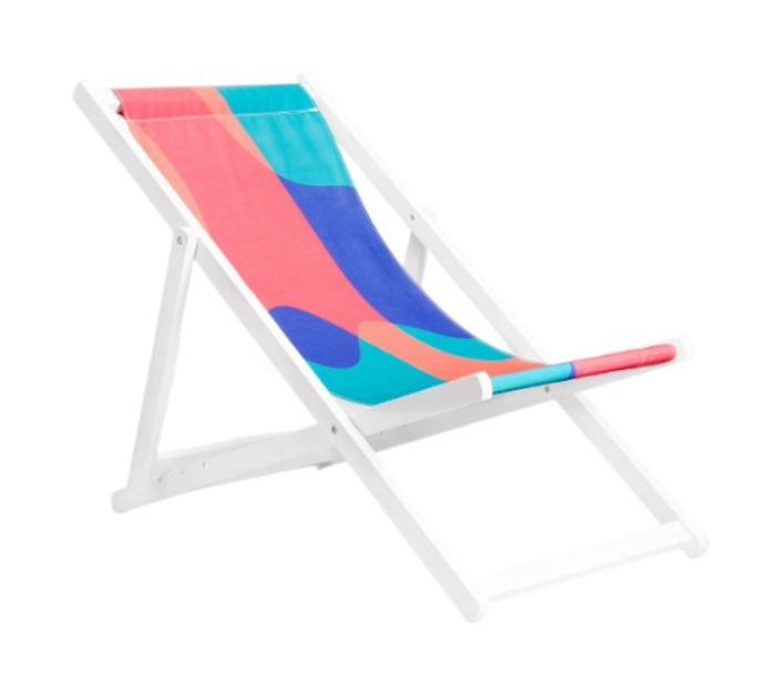 Leżak HOMLA 744662 COLOR FIESTA 59 x 87/102 x 87/71 cm drewniany biały (5906496744662) - obraz 1
