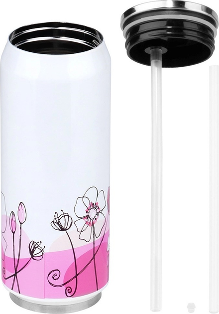 Kubek termiczny puszka Orion Biało Różowy 500 ml (8592381116842) - obraz 4