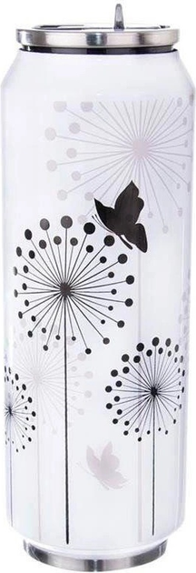 Kubek termiczny puszka Orion Biało Czarny 700 ml (8592381149307) - obraz 1
