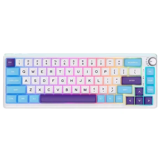 Беспроводная клавиатура KZZI K68 Pro Wireless Keyboard UA\ENG (Rainbow Switch) Blue Sea (6977534870468) - изображение 2