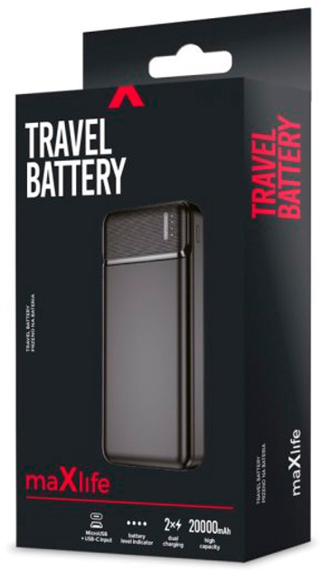 Powerbank Maxlife MXPB-01 20000 mAh 12W Black (5900495758286) - obraz 7