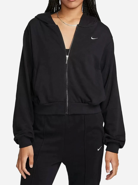 Bluza damska rozpinana streetwear z kapturem Nike W Nsw Nk Chll Ft Fz Hdy FN2415-010 XL Czarna (196974861980) - obraz 4