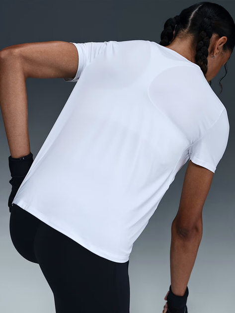 Спортивна футболка для фітнесу жіноча Nike W Nk One Classic Df Ss Top Wt IB9408-100 S Біла (197864225936) - зображення 2