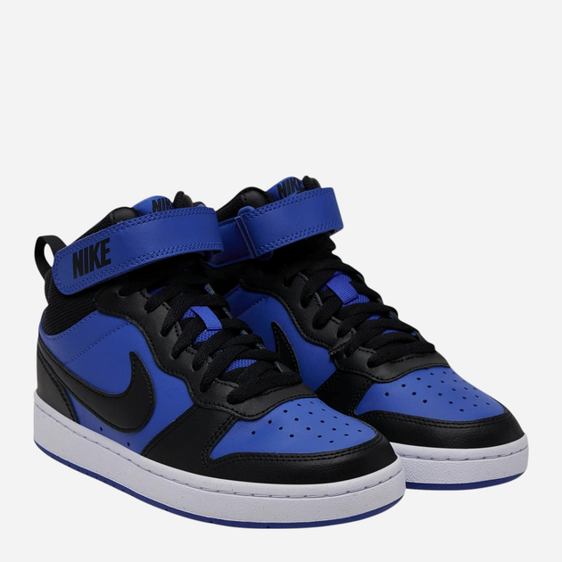 Підліткові високі кеди для хлопчика Nike Court Borough Mid 2 (GS) CD7782-404 35.5 (3.5Y US) Сині з чорним (197594226128) - зображення 2