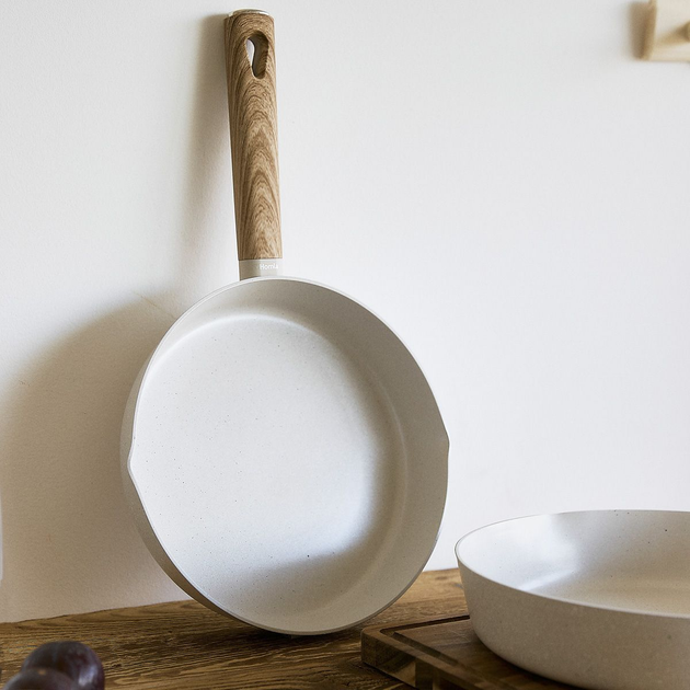 Patelnia Homla Loreburn z powłoką ceramiczną Biała 24 cm (5904183887548) - obraz 2