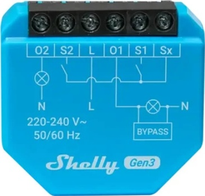 Контролер освітлення Shelly 2L Gen3 (3800235261644) - зображення 1