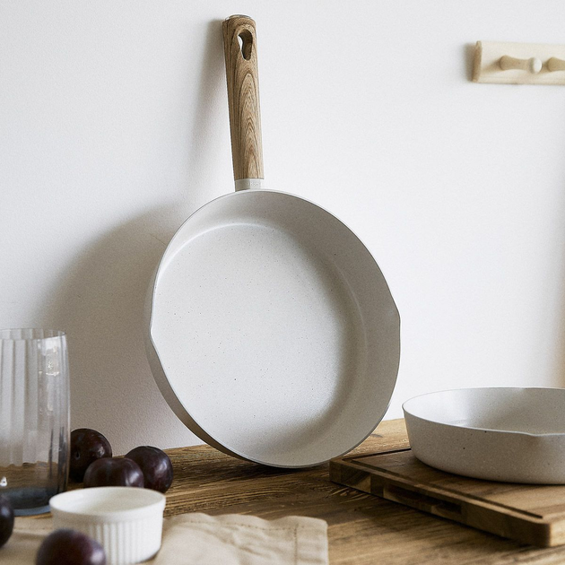 Patelnia Homla Loreburn z powłoką ceramiczną Biała 28 cm (5904183887555) - obraz 5