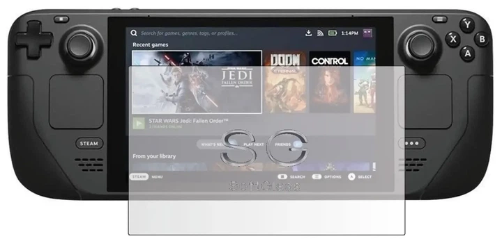Бронепленка для Valve Steam Deck на экран износоустойчивая полиуретановая SoftGlass - Фото 1 Бронепленка для Valve Steam Deck на экран износоустойчивая полиуретановая SoftGlass - изображение 1