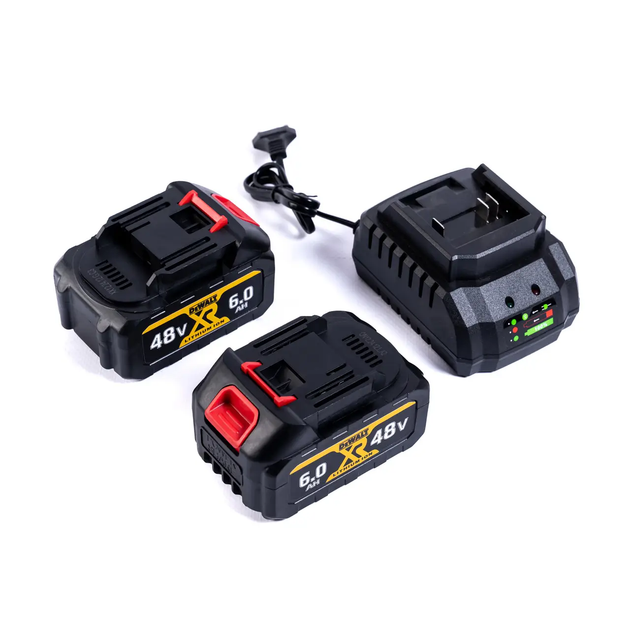 Набор аккумуляторный DeWalt 3в1 шуруповерт перфоратор болгарка в кейсе с 2 аккумуляторами 48 Вт Черный с желтым - Фото 6 Набор аккумуляторный DeWalt 3в1 шуруповерт перфоратор болгарка в кейсе с 2 аккумуляторами 48 Вт Черный с желтым - изображение 6