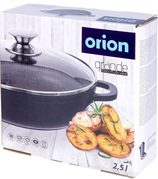 Patelnia Orion Grande granitowa z pokrywką 24 cm (8592381149277) - obraz 13