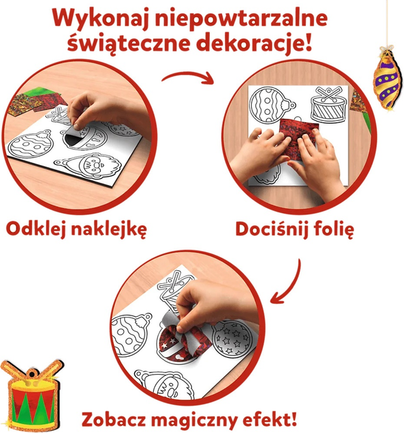Zestaw kreatywny Skillmatics Zabawa folią Ozdoby świąteczne (5900511626094) - obraz 2