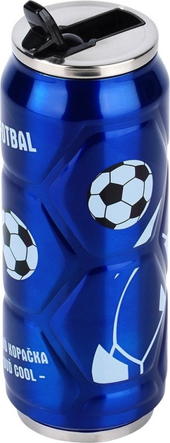 Kubek termiczny puszka Orion Piłka Niebieski 500 ml (8592381170851) - obraz 3