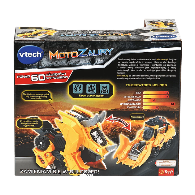 Figurka Vtech Motozaury Triceratops Molops (5900511619423) - obraz 5
