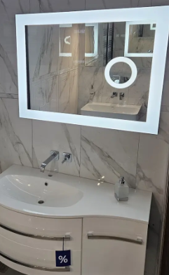 Дзеркало J-MIRROR NORMA 75Х110 з підсвіткою та лінзою - зображення 2