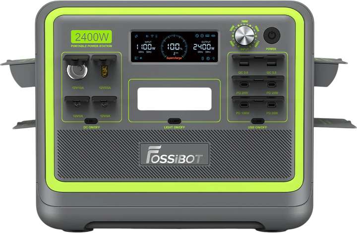 Stacja ładująca Fossibot F2400 / 2400W / 2048 Wh / LiFePO4 Green (6976133249903) - obraz 3