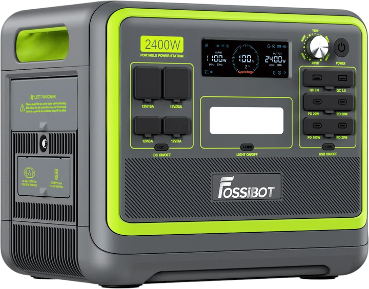 Stacja ładująca Fossibot F2400 / 2400W / 2048 Wh / LiFePO4 Green (6976133249903) - obraz 5
