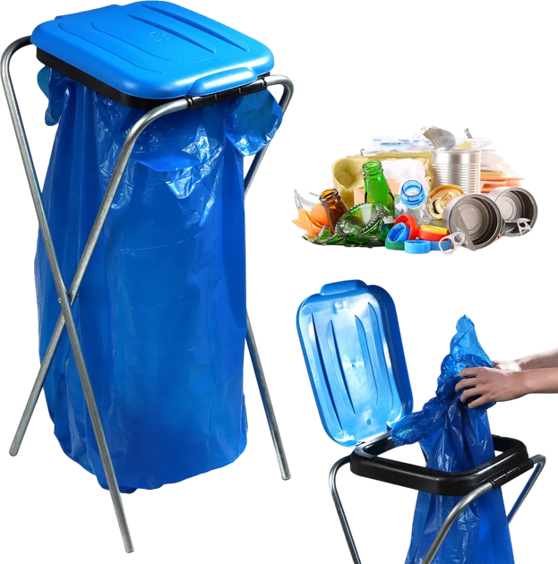 Stojak na worki do segregacji śmieci Kadax 120 l (5903699475874) - obraz 1