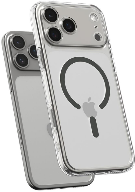 Etui plecki Spigen Ultra Hybrid MagSafe Case do Apple iPhone 17 Pro Clear Graphite (8800283314793) - obraz 5