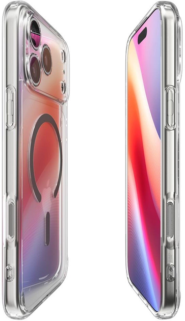 Etui plecki Spigen Ultra Hybrid MagSafe Case do Apple iPhone 17 Pro Max Clear Graphite (8800283314151) - obraz 6