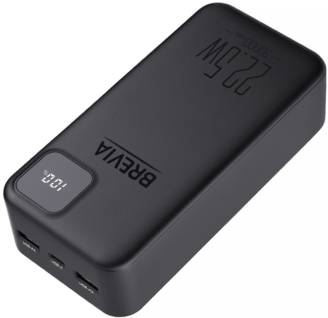 Powerbank Brevia 30000mAh 22.5W Black (45320PB) - obraz 6