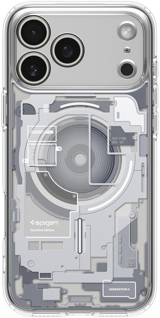 Etui plecki Spigen Ultra Hybrid MagSafe Case do Apple iPhone 17 Pro Zero One White (8800283314830) - obraz 2