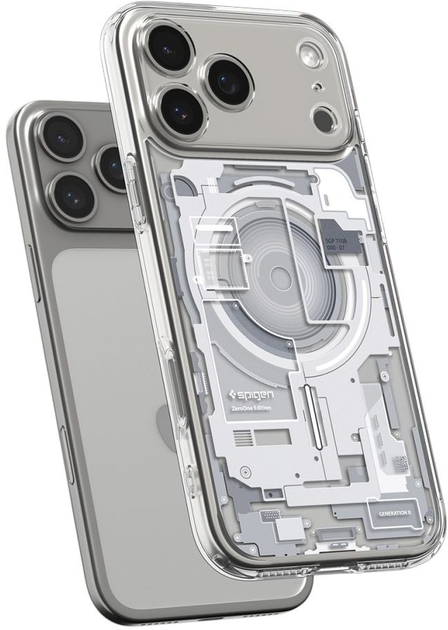Etui plecki Spigen Ultra Hybrid MagSafe Case do Apple iPhone 17 Pro Zero One White (8800283314830) - obraz 5