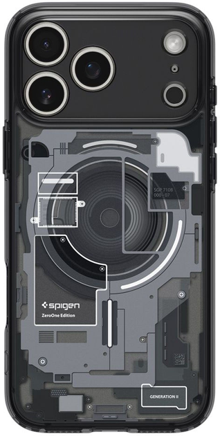 Etui plecki Spigen Ultra Hybrid MagSafe Case do Apple iPhone 17 Pro Zero One Black (8800283314854) - obraz 2