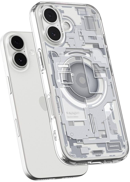 Etui plecki Spigen Ultra Hybrid MagSafe Case do Apple iPhone 17 Zero One White (8800283315172) - obraz 5