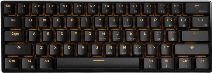 Клавіатура бездротова RK ROYAL KLUDGE RK61 RGB Red Switch Black (RK-61-BLK-REDSW-US) - зображення 1