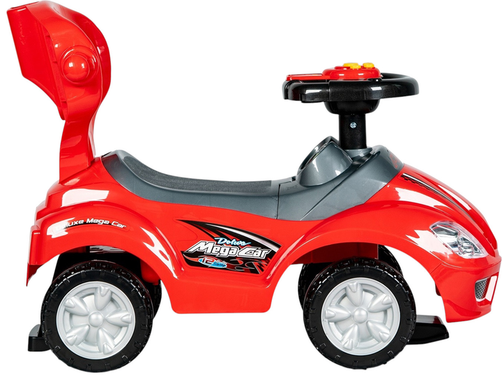 Jeździk pchacz autko Deluxe z raczka i panelem muzycznym Czerwony 382-RED (5903769978786) - obraz 5