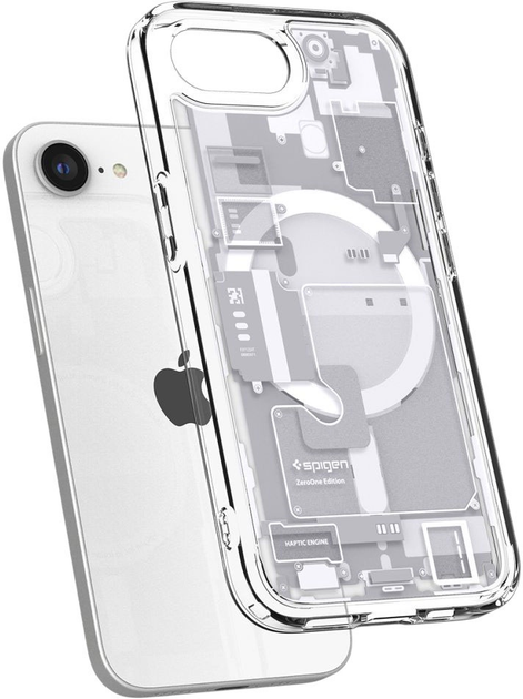 Etui plecki Spigen Ultra Hybrid MagSafe Case do Apple iPhone 16e Zero One White (8809971239721) - obraz 6