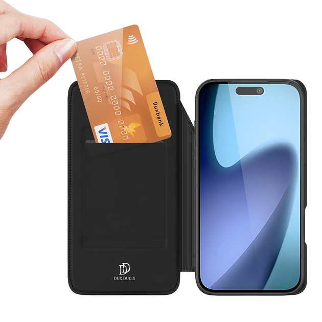Чохол-книжка Dux Ducis Skin Pro для Apple iPhone 17 Pro Black (6971824153217) - зображення 4