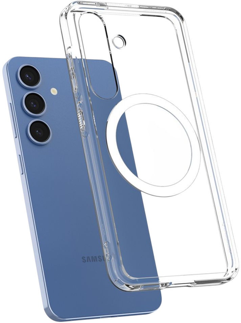 Etui plecki Spigen Ultra Hybrid MagSafe Case do Samsung Galaxy S25 Clear White (8809971238335) - obraz 5