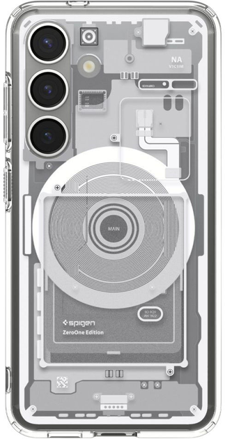 Etui plecki Spigen Ultra Hybrid MagSafe Case do Samsung Galaxy S25 Zero One White (8809971238359) - obraz 4