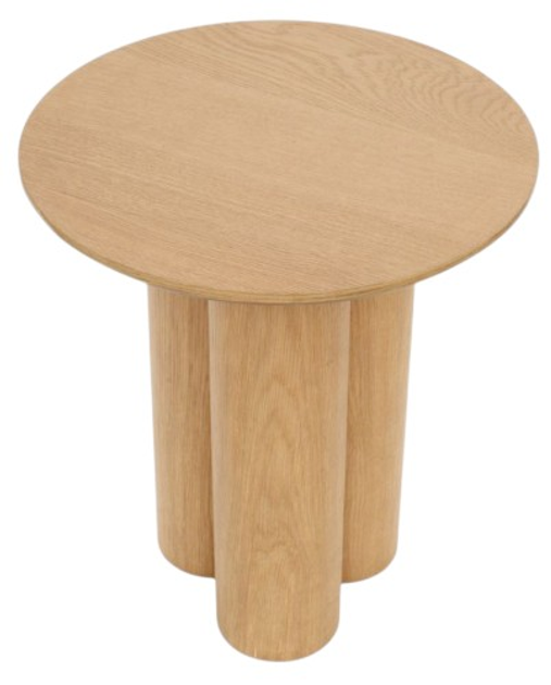 Stolik kawowy HOMLA 746659 LUMBERA 40 x 40 x 45 cm naturalny w okleinie dębowej (5906496746659) - obraz 3