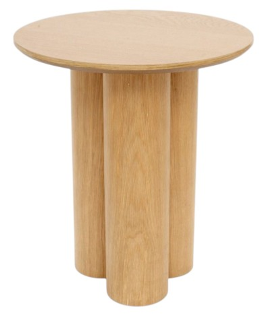 Stolik kawowy HOMLA 746659 LUMBERA 40 x 40 x 45 cm naturalny w okleinie dębowej (5906496746659) - obraz 2