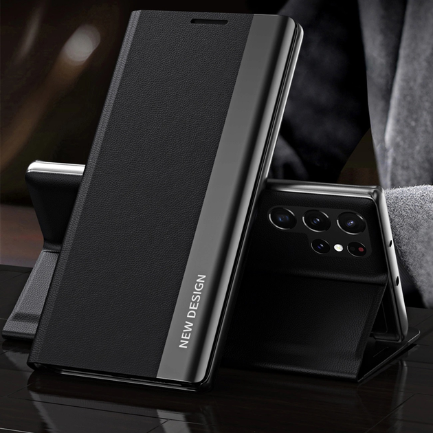 Чохол-книжка Hurtel Sleep Case Pro для Samsung Galaxy S25 Ultra Black (5907769368332) - зображення 2