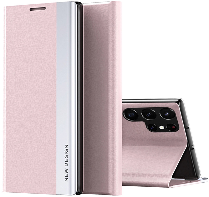 Чохол-книжка Hurtel Sleep Case Pro для Samsung Galaxy S25 Ultra Pink (5907769368356) - зображення 1
