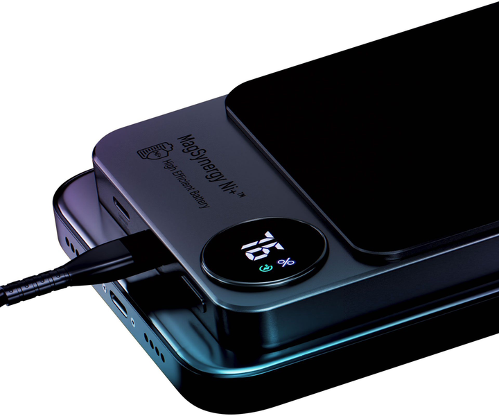 УМБ 3MK HARDY MagSynergy Ni+ 10000 mAh USB-C/Lightning Black (5903108541398) - зображення 9