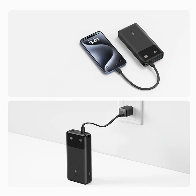 Powerbank Anker PowerCore 20000 mAh 30W PD Black (A1384G11) - obraz 4