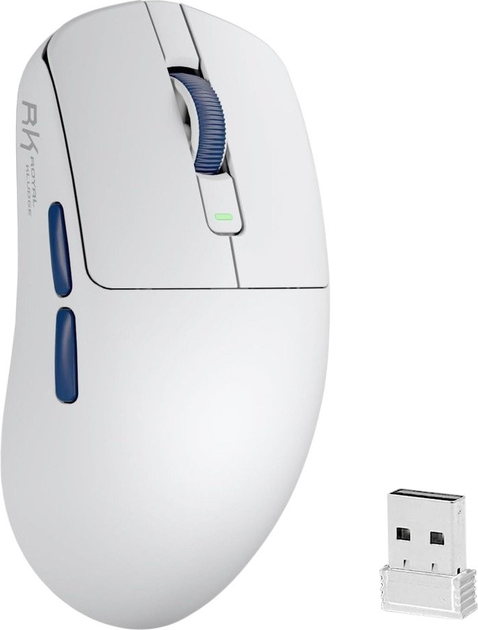 Миша RK ROYAL KLUDGE M30 Wireless/Bluetooth/USB White/Blue (RK-M30-WHBLU) - зображення 6