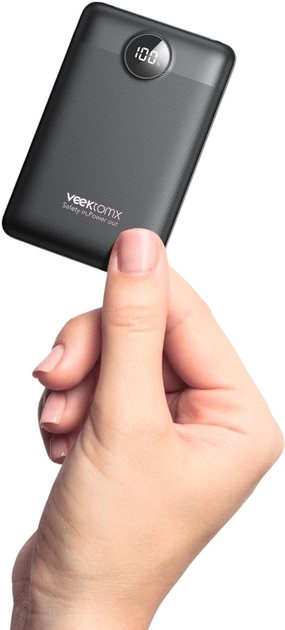 Powerbank Veektomx Mini 10000mAh 22.5W PD 3.0 Black (5907190020434) - obraz 2