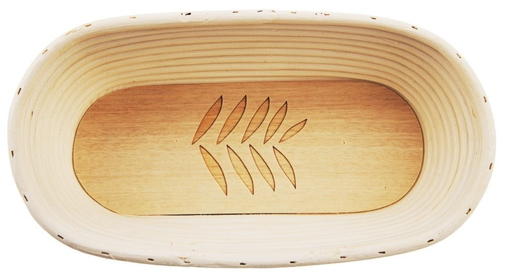 Koszyk do wyrastania chleba Orion rattanowy z motywem liścia 32 x 15 cm (8592381158989) - obraz 3