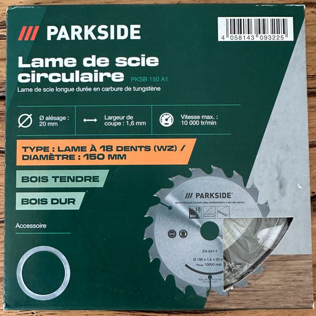 Пильный диск Parkside 150 мм 18 зубов JDT-0848519 - изображение 2
