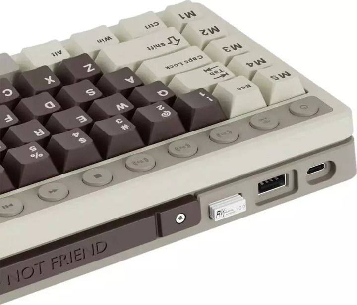 Клавіатура бездротова RK ROYAL KLUDGE M70 RGB Cream Switch Mocha Grey (RK-M70-MCHAGY-CRMSW-US) - зображення 4