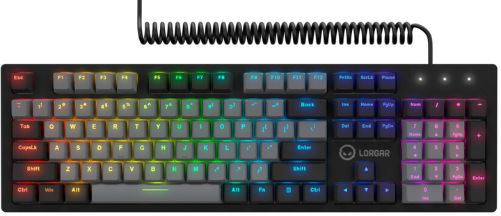 Клавіатура дротова Lorgar Azar 514 RGB USB Black (LRG-GK514B-US) - зображення 1