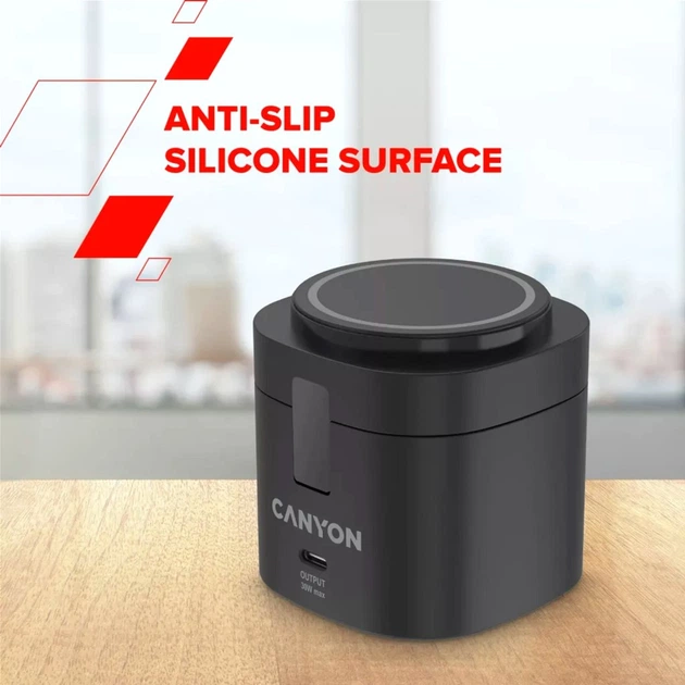 Бездротова зарядна підставка Canyon OnCharge 405 White 4-в-1 (CNS-WCS405W) - зображення 10