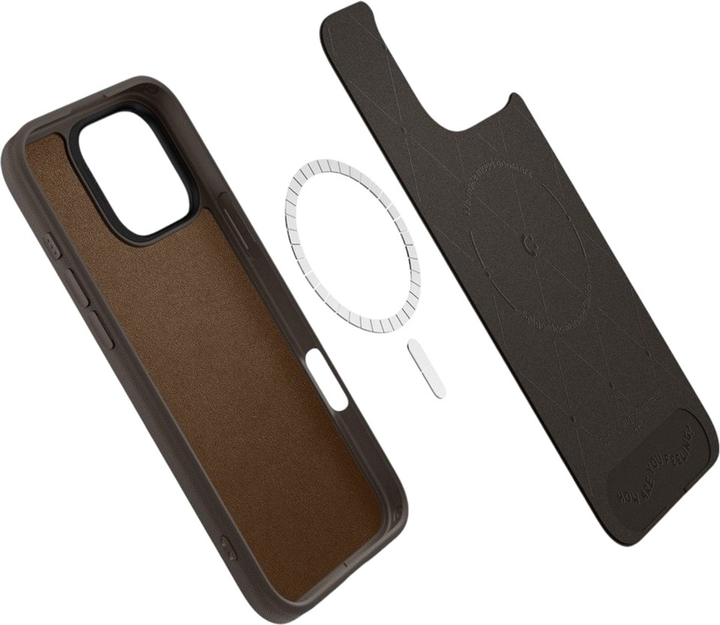 Панель Spigen Cyrill Kajuk MagFit для Apple iPhone 16 Pro Max Saddle Brown (ACS08397) - зображення 8